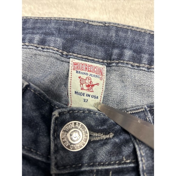 True Religion Section Skinny Blue Denim Jeans Women's Size 27 USA Made 27x33 - Picture 4 of 10
